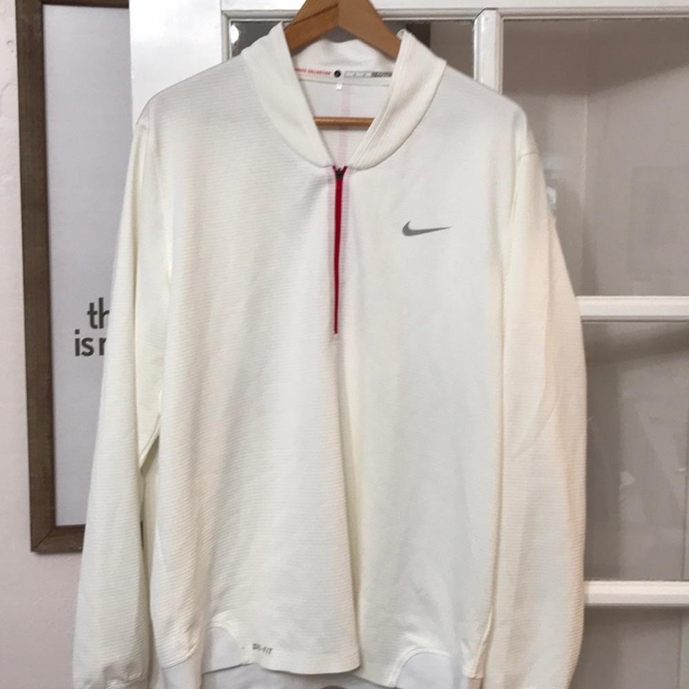Nike Tiger Woods Collection Cream 1/2 zip Pullover